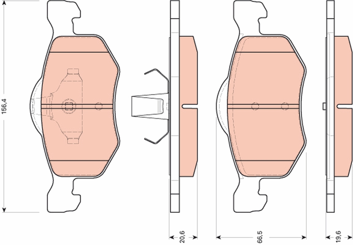 Brake Pad Set, disc brake (Front axle)  Art. GDB1753