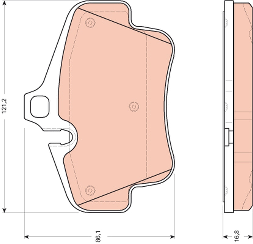 Brake Pad Set, disc brake (Rear axle)  Art. GDB1758