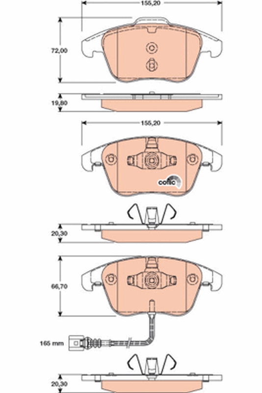 Brake Pad Set, disc brake (Front axle)  Art. GDB1762