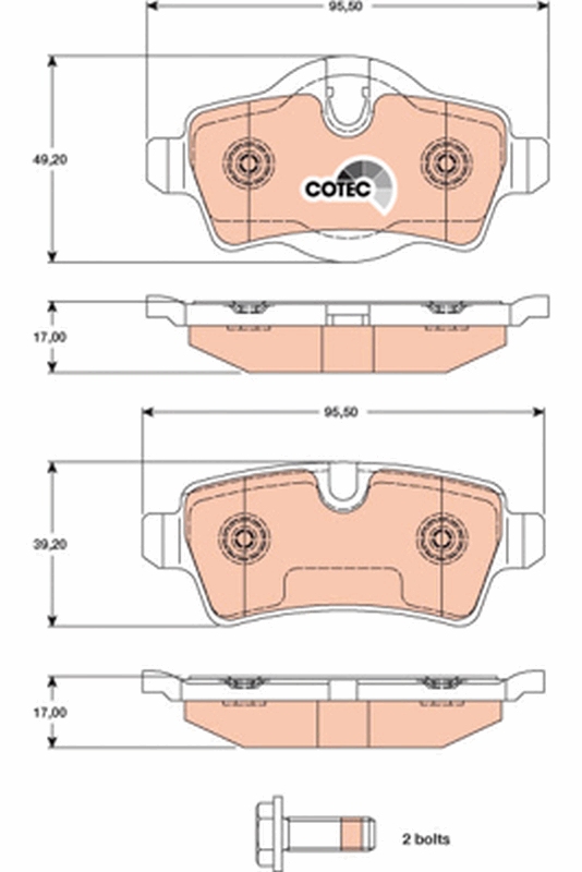 Brake Pad Set, disc brake (Rear axle)  Art. GDB1766