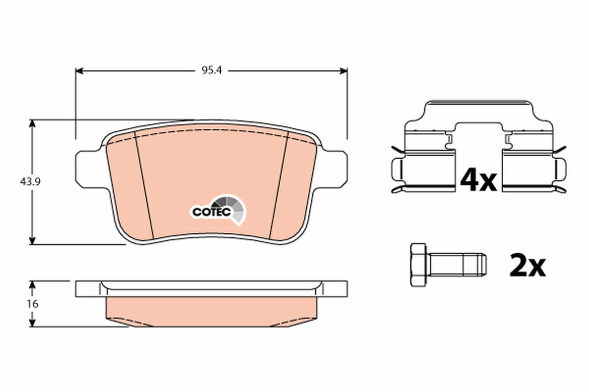 Brake Pad Set, disc brake (Rear axle)  Art. GDB1786