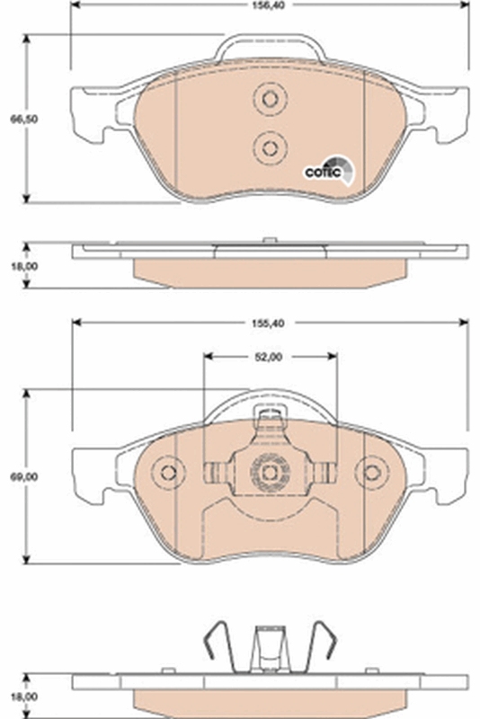 Brake Pad Set, disc brake (Front axle)  Art. GDB1787