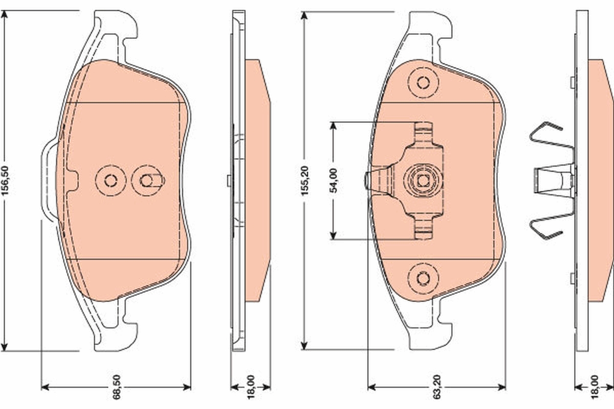 Brake Pad Set, disc brake (Front axle)  Art. GDB1788