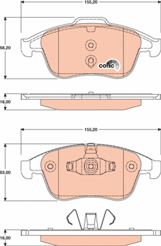 Brake Pad Set, disc brake (Front axle)  Art. GDB1790