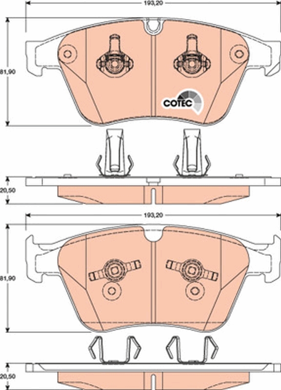 Brake Pad Set, disc brake (Front axle)  Art. GDB1794