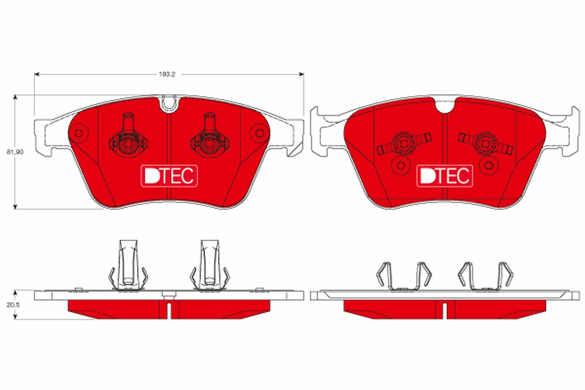 Brake Pad Set, disc brake (Front axle)  Art. GDB1794DTE