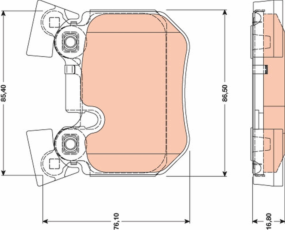 Brake Pad Set, disc brake (Rear axle)  Art. GDB1795