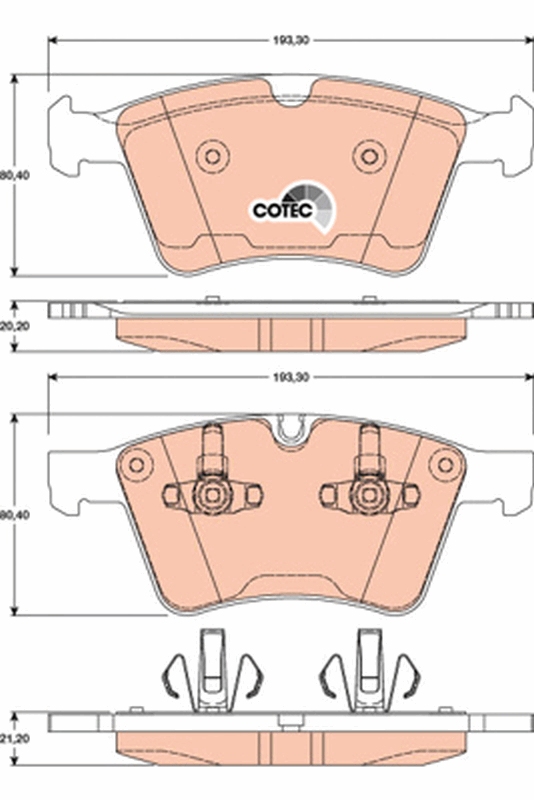 Brake Pad Set, disc brake (Front axle)  Art. GDB1797