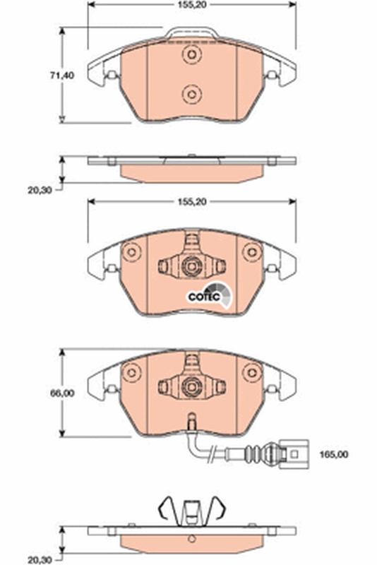 Brake Pad Set, disc brake (Front axle)  Art. GDB1807