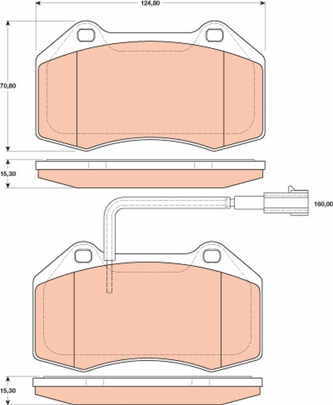 Brake Pad Set, disc brake (Front axle)  Art. GDB1812