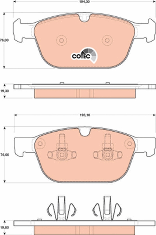 Brake Pad Set, disc brake (Front axle)  Art. GDB1821