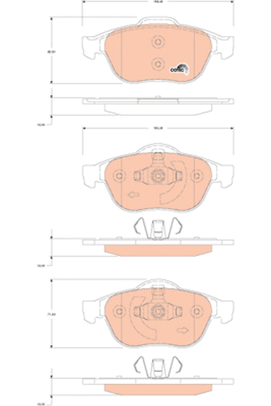 Brake Pad Set, disc brake (Front axle)  Art. GDB1823