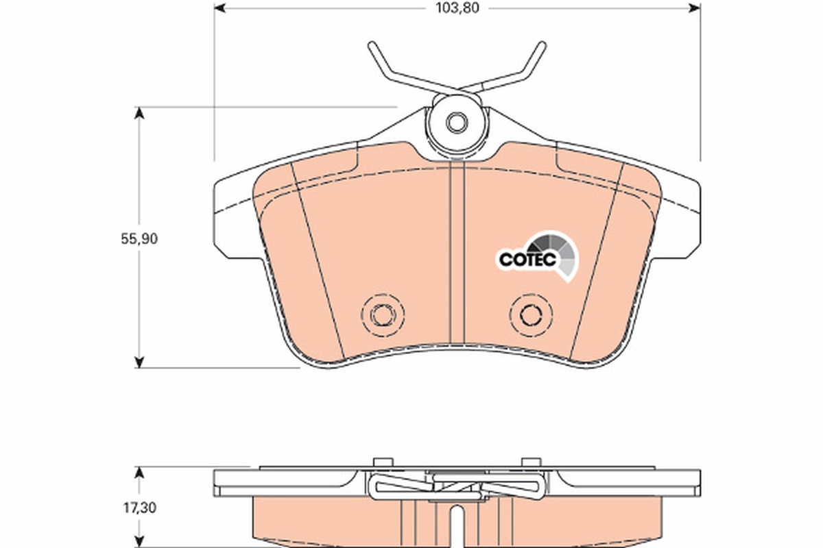 Brake Pad Set, disc brake (Rear axle)  Art. GDB1828