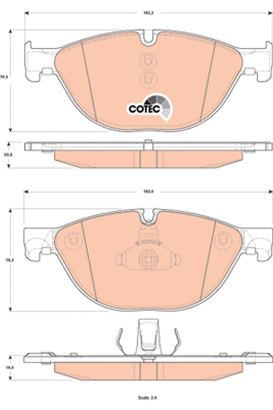 Brake Pad Set, disc brake (Front axle)  Art. GDB1838