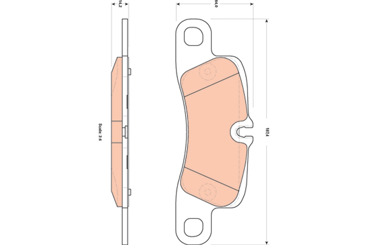 Brake Pad Set, disc brake (Rear axle)  Art. GDB1839