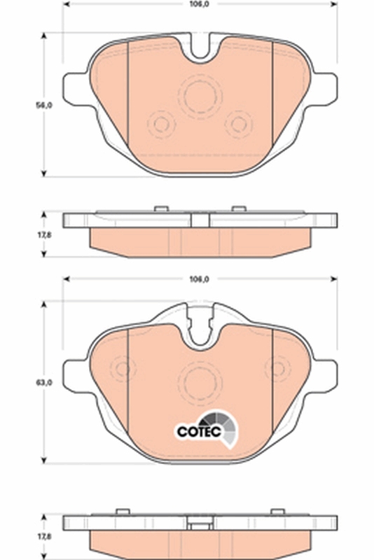 Brake Pad Set, disc brake (Rear axle)  Art. GDB1840