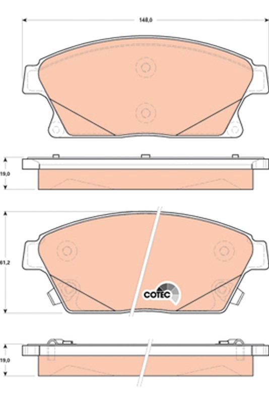 Brake Pad Set, disc brake (Front axle)  Art. GDB1847