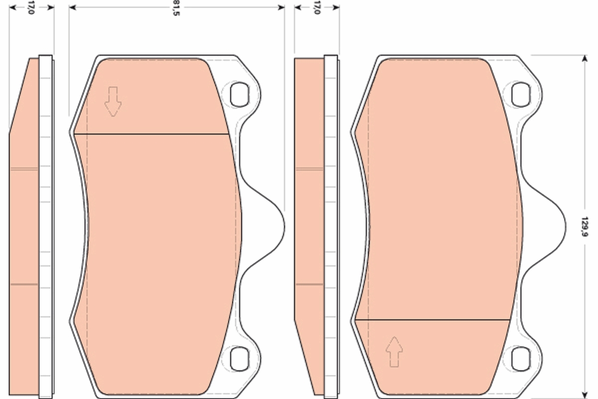 Brake Pad Set, disc brake (Front axle)  Art. GDB1852