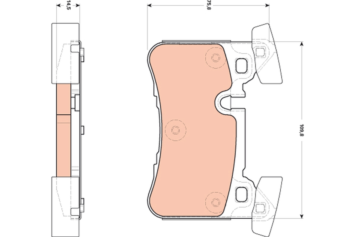 Brake Pad Set, disc brake (Rear axle)  Art. GDB1856