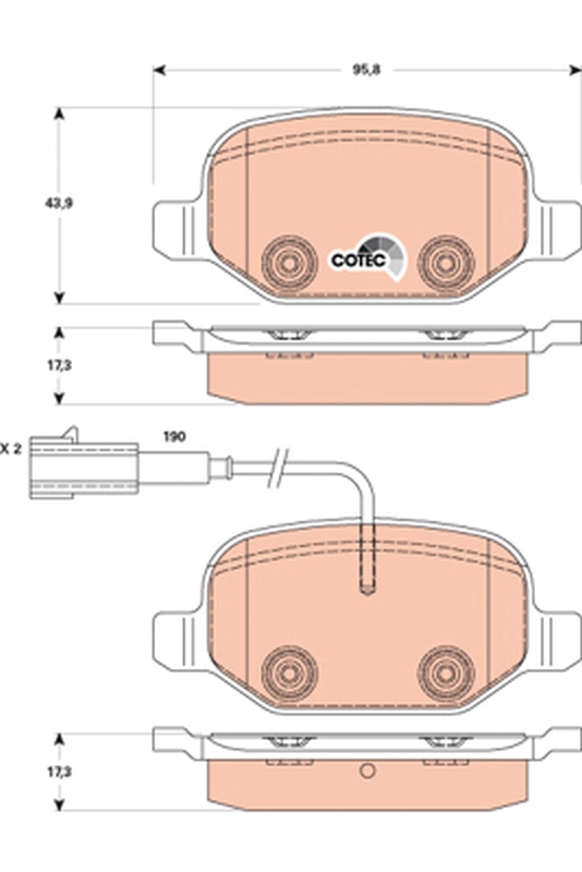 Brake Pad Set, disc brake (Rear axle)  Art. GDB1881