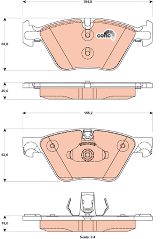 Brake Pad Set, disc brake (Front axle)  Art. GDB1882