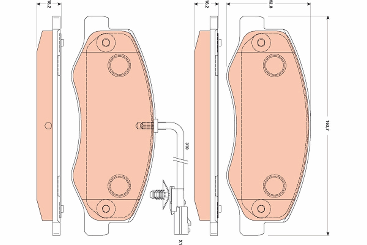 Brake Pad Set, disc brake (Rear axle)  Art. GDB1885