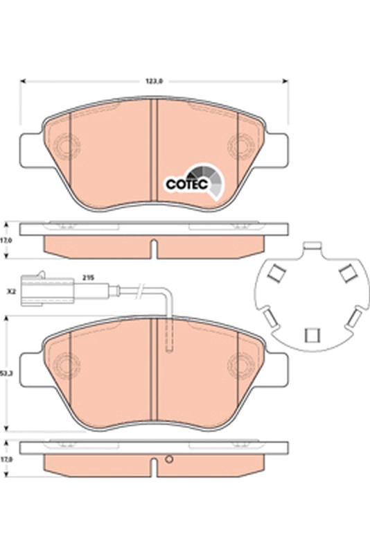 Brake Pad Set, disc brake (Front axle)  Art. GDB1891