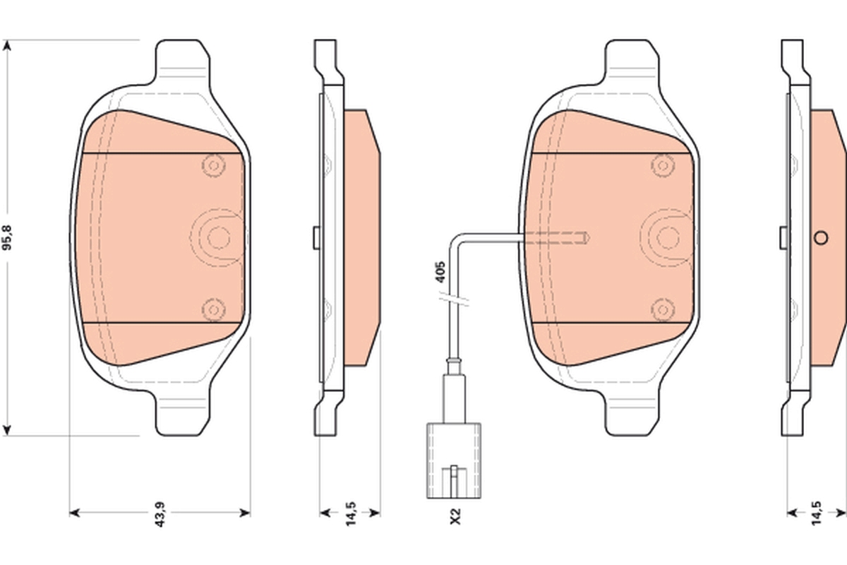 Brake Pad Set, disc brake (Rear axle)  Art. GDB1894