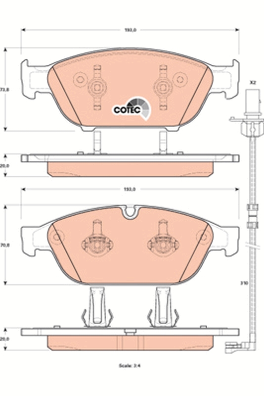 Brake Pad Set, disc brake (Front axle)  Art. GDB1897