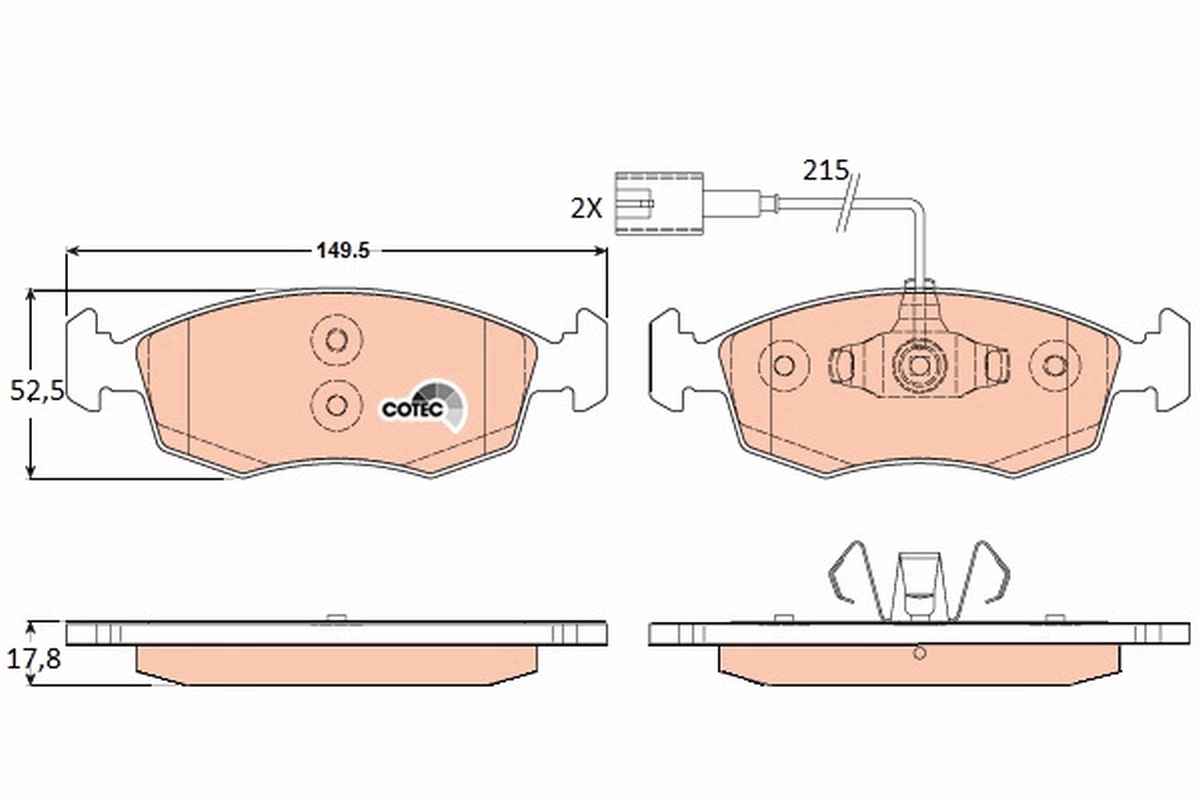 Brake Pad Set, disc brake (Front axle)  Art. GDB1900