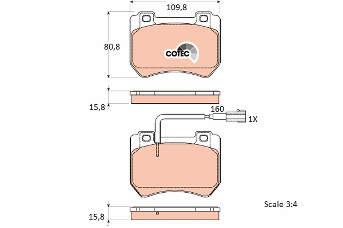 Brake Pad Set, disc brake (Front axle)  Art. GDB1904