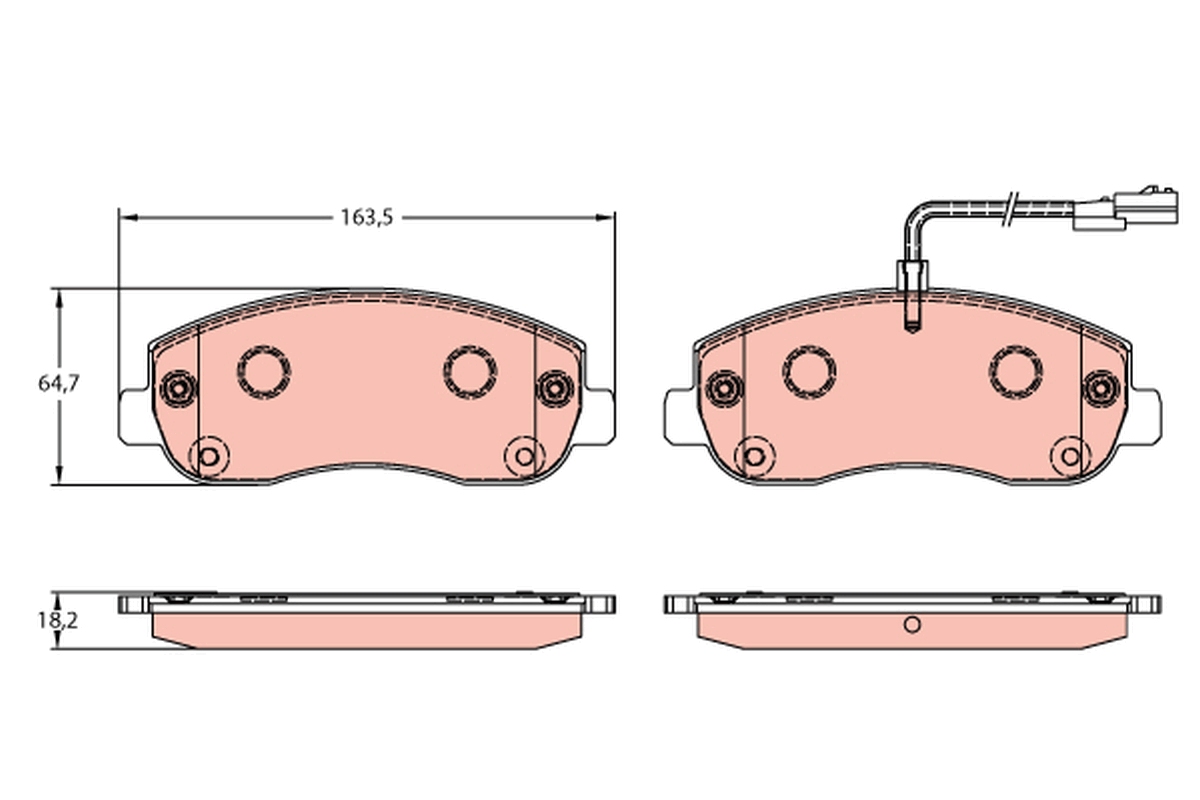 Brake Pad Set, disc brake (Front axle)  Art. GDB1910