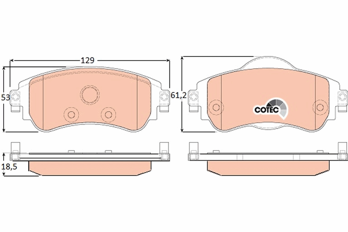 Brake Pad Set, disc brake (Front axle)  Art. GDB1917