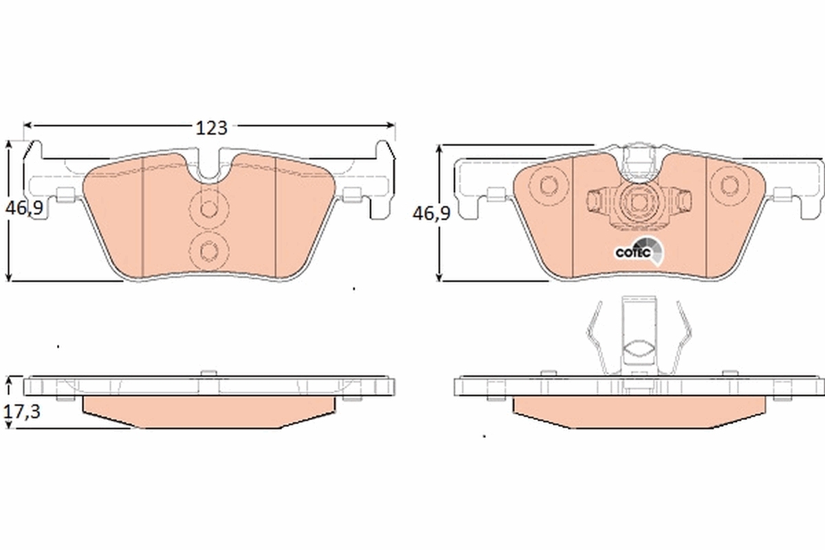 Brake Pad Set, disc brake (Rear axle)  Art. GDB1919