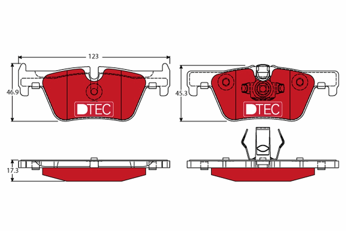 Brake Pad Set, disc brake (Rear axle)  Art. GDB1919DTE