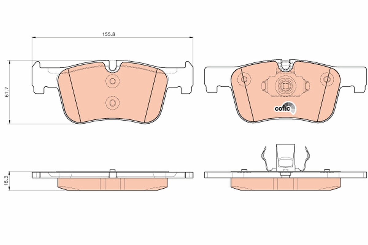 Brake Pad Set, disc brake (Front axle)  Art. GDB1934