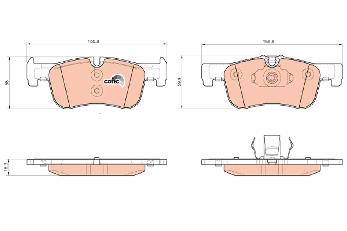 Brake Pad Set, disc brake (Front axle)  Art. GDB1935