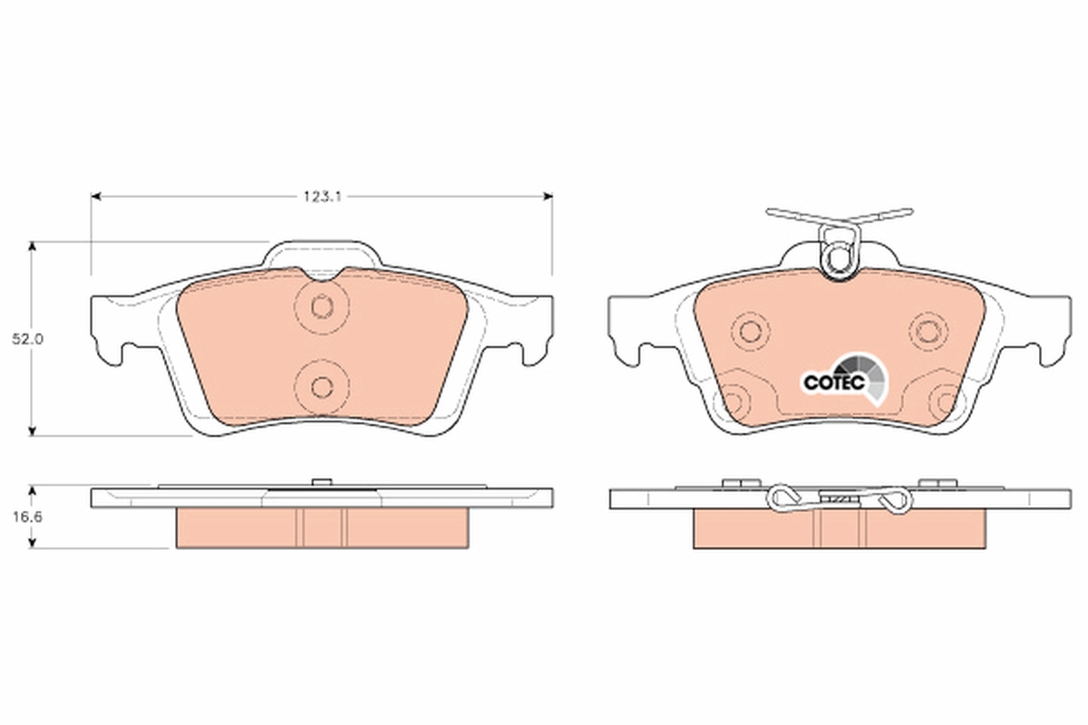 Brake Pad Set, disc brake (Rear axle)  Art. GDB1938