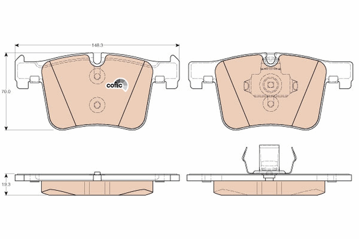 Brake Pad Set, disc brake (Front axle)  Art. GDB1942