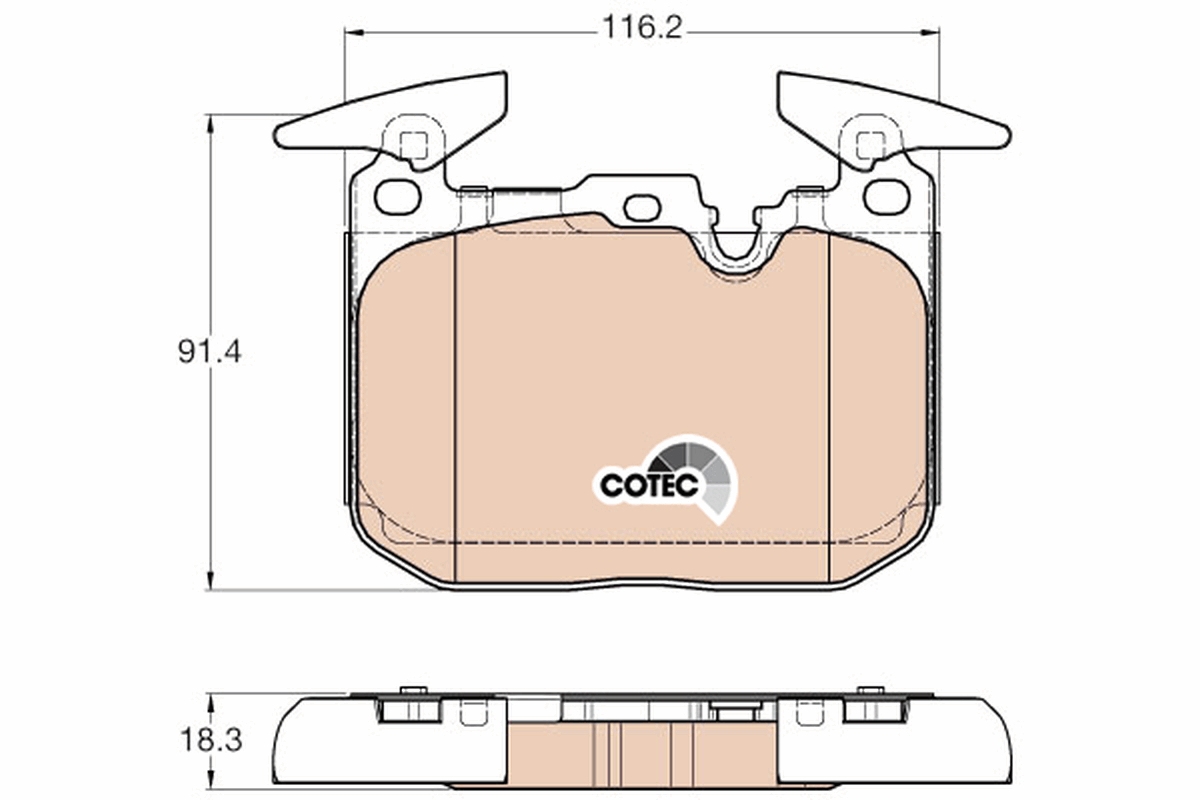 Brake Pad Set, disc brake (Front axle)  Art. GDB1943