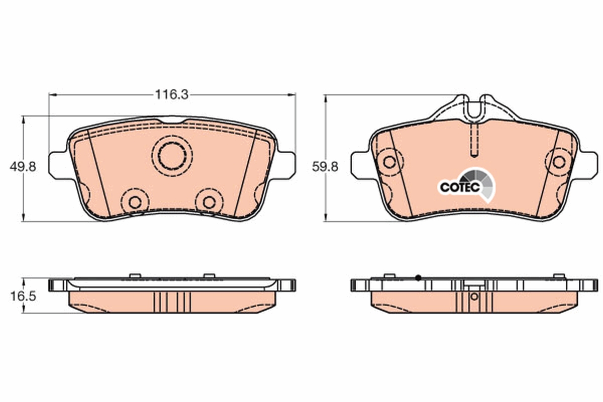 Brake Pad Set, disc brake (Rear axle)  Art. GDB1947