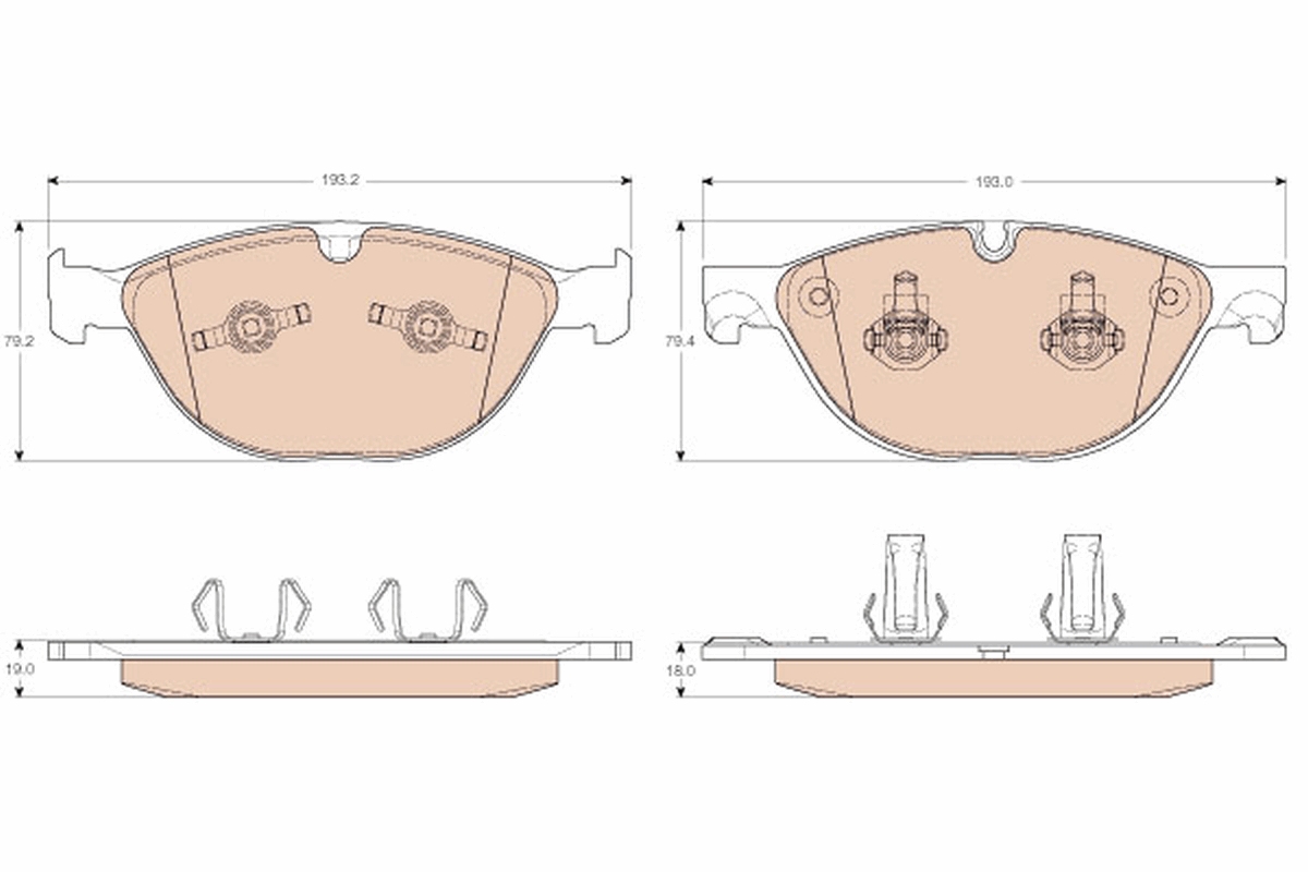 Brake Pad Set, disc brake (Front axle)  Art. GDB1963