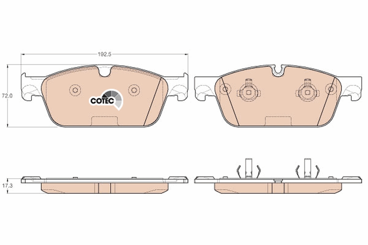 Brake Pad Set, disc brake (Front axle)  Art. GDB1970