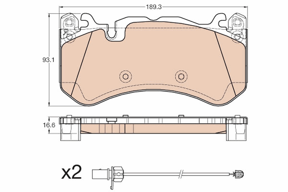 Brake Pad Set, disc brake (Front axle)  Art. GDB1977