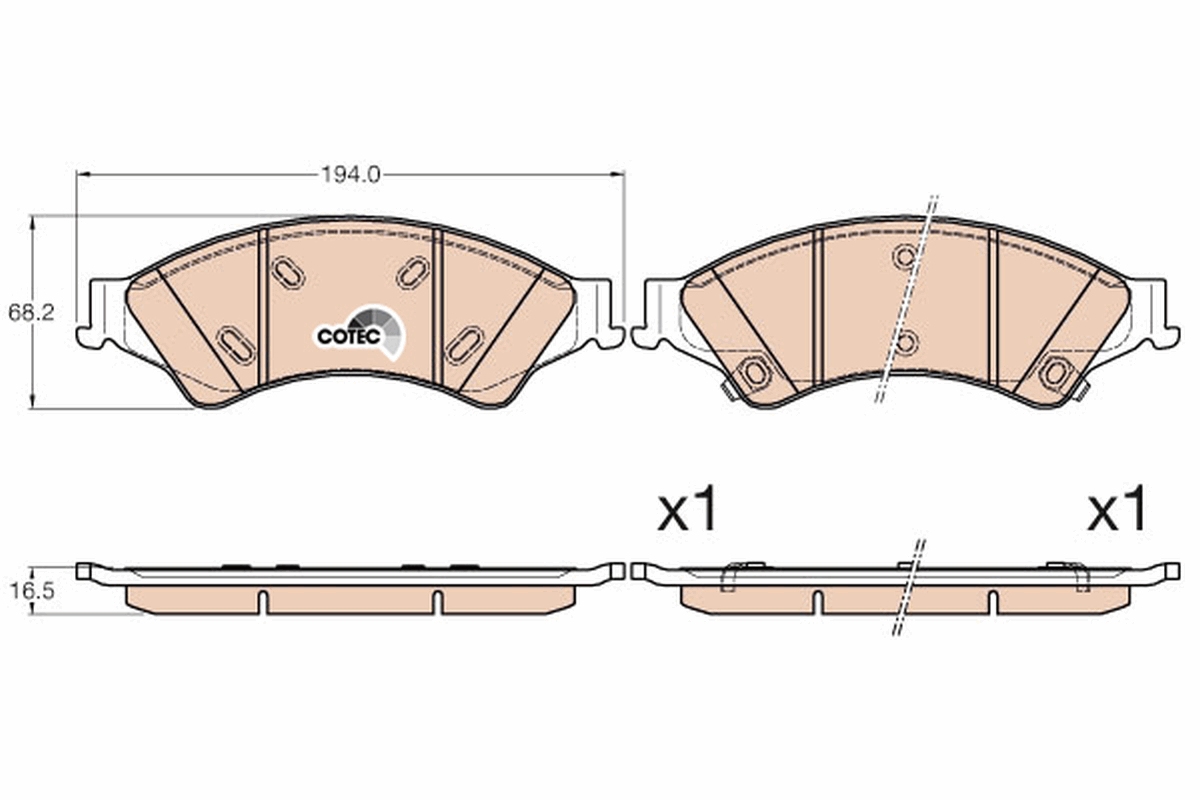 Brake Pad Set, disc brake (Front axle)  Art. GDB2005