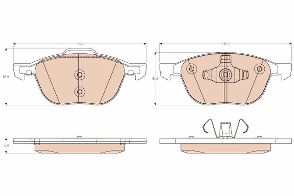 Brake Pad Set, disc brake (Front axle)  Art. GDB2011