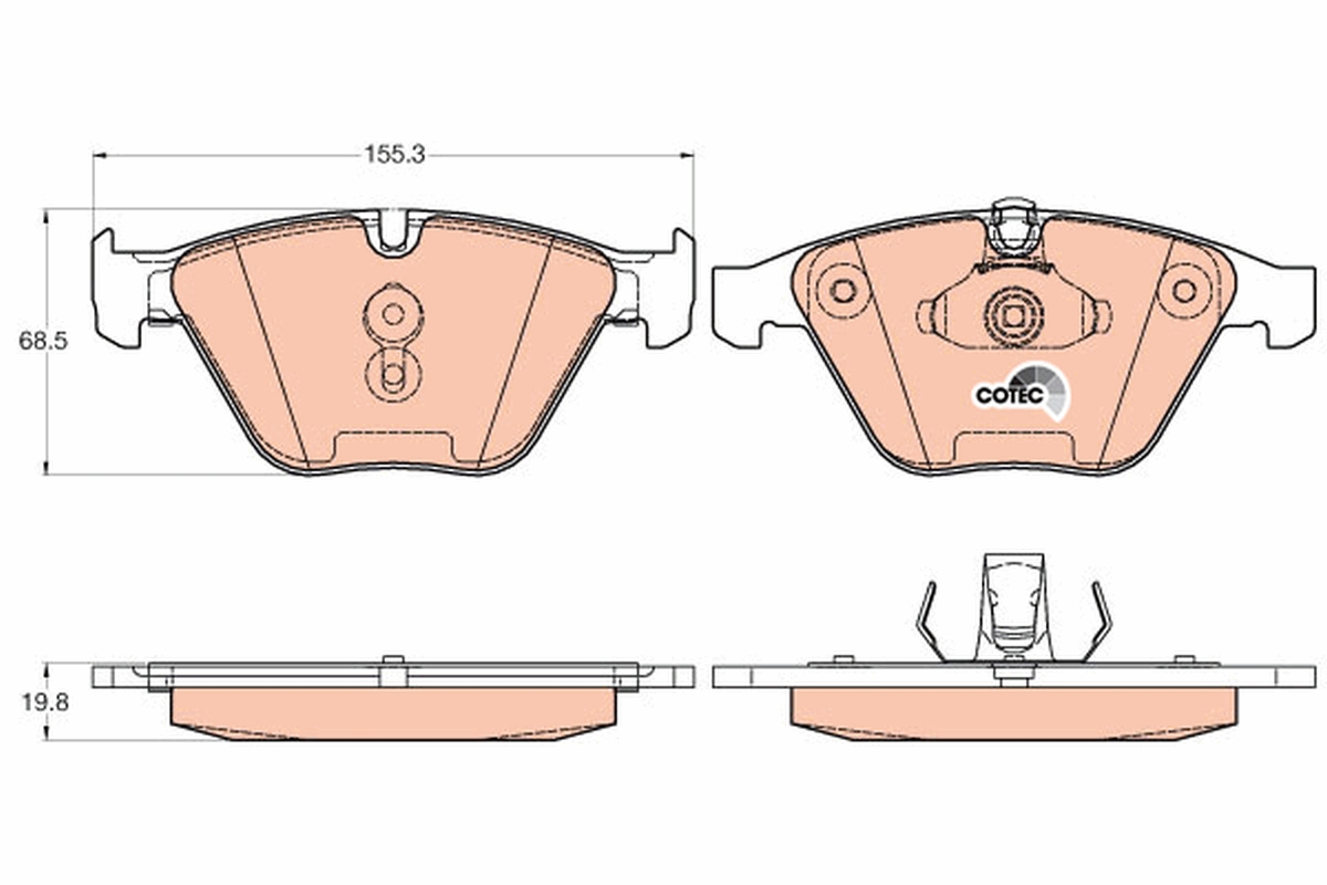 Brake Pad Set, disc brake (Front axle)  Art. GDB2021