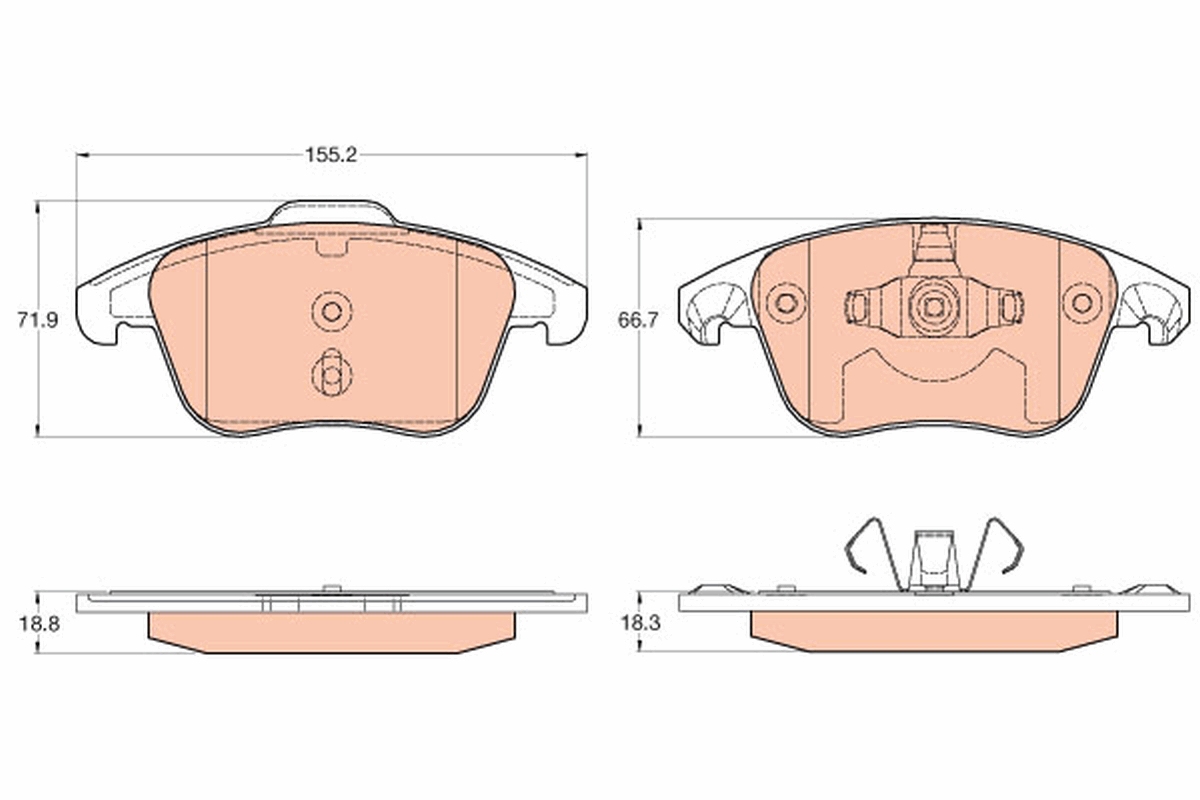 Brake Pad Set, disc brake (Front axle)  Art. GDB2025