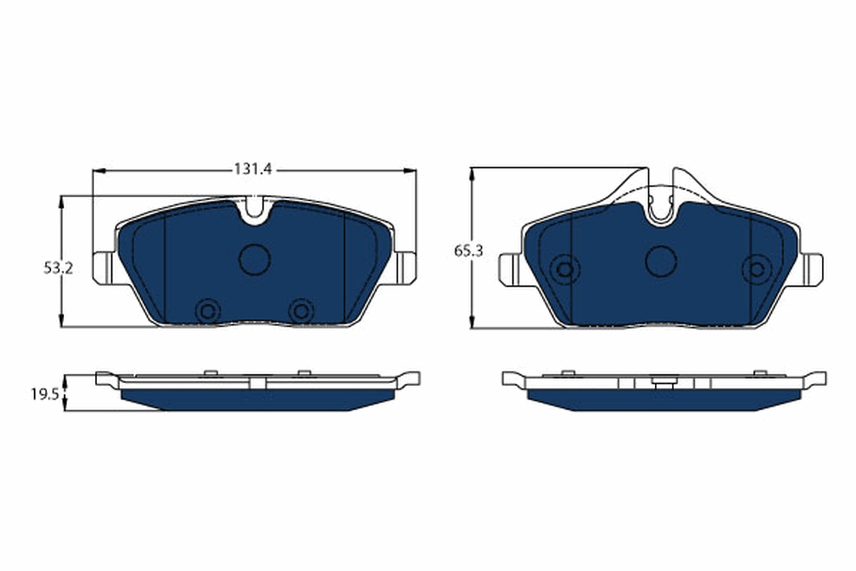 Brake Pad Set, disc brake (Front axle)  Art. GDB2038BTE