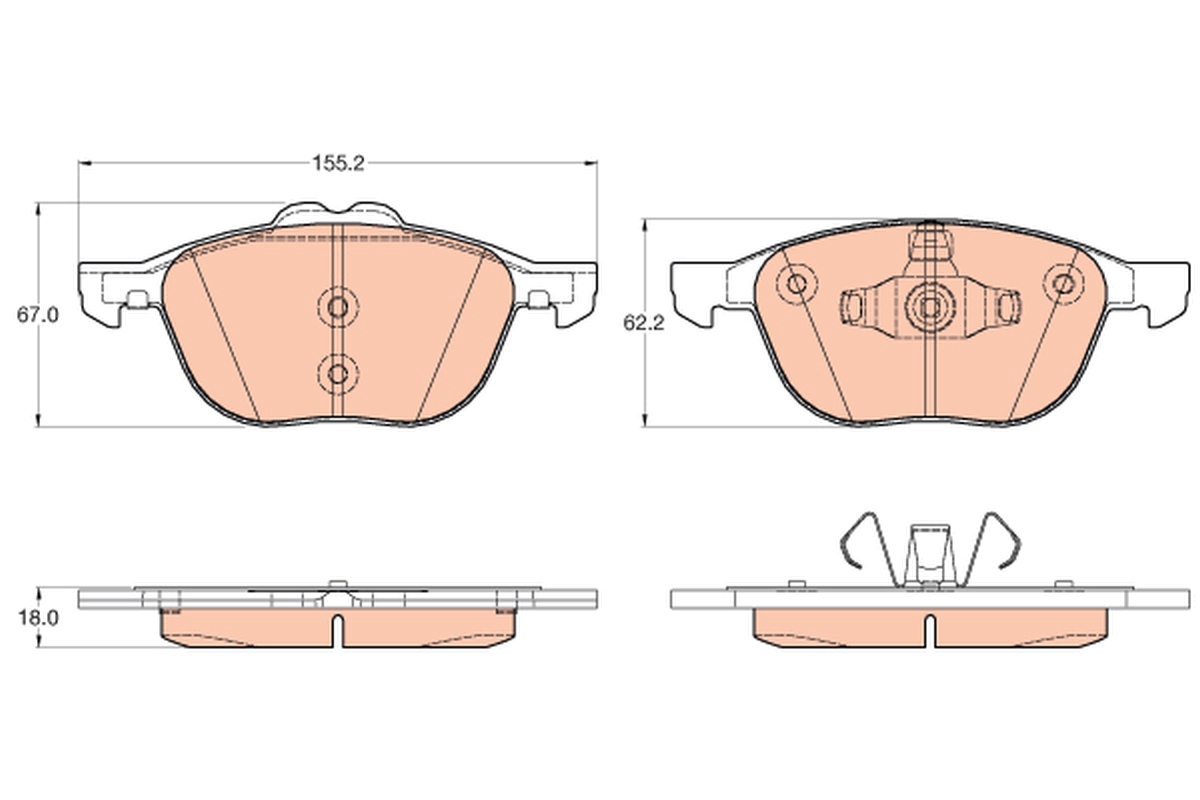 Brake Pad Set, disc brake (Front axle)  Art. GDB2043